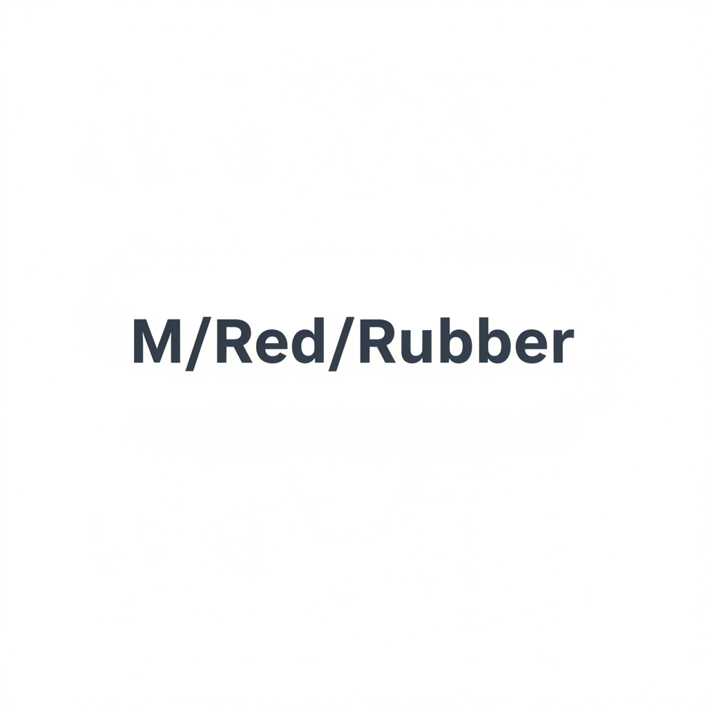 M/Red/Rubber