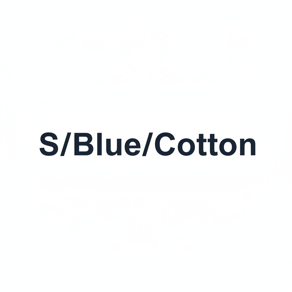 S/Blue/Cotton