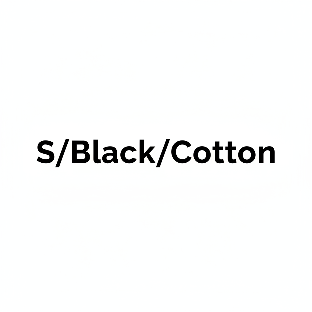 S/Black/Cotton